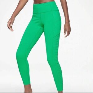 Athleta Contender Laser Green leggings